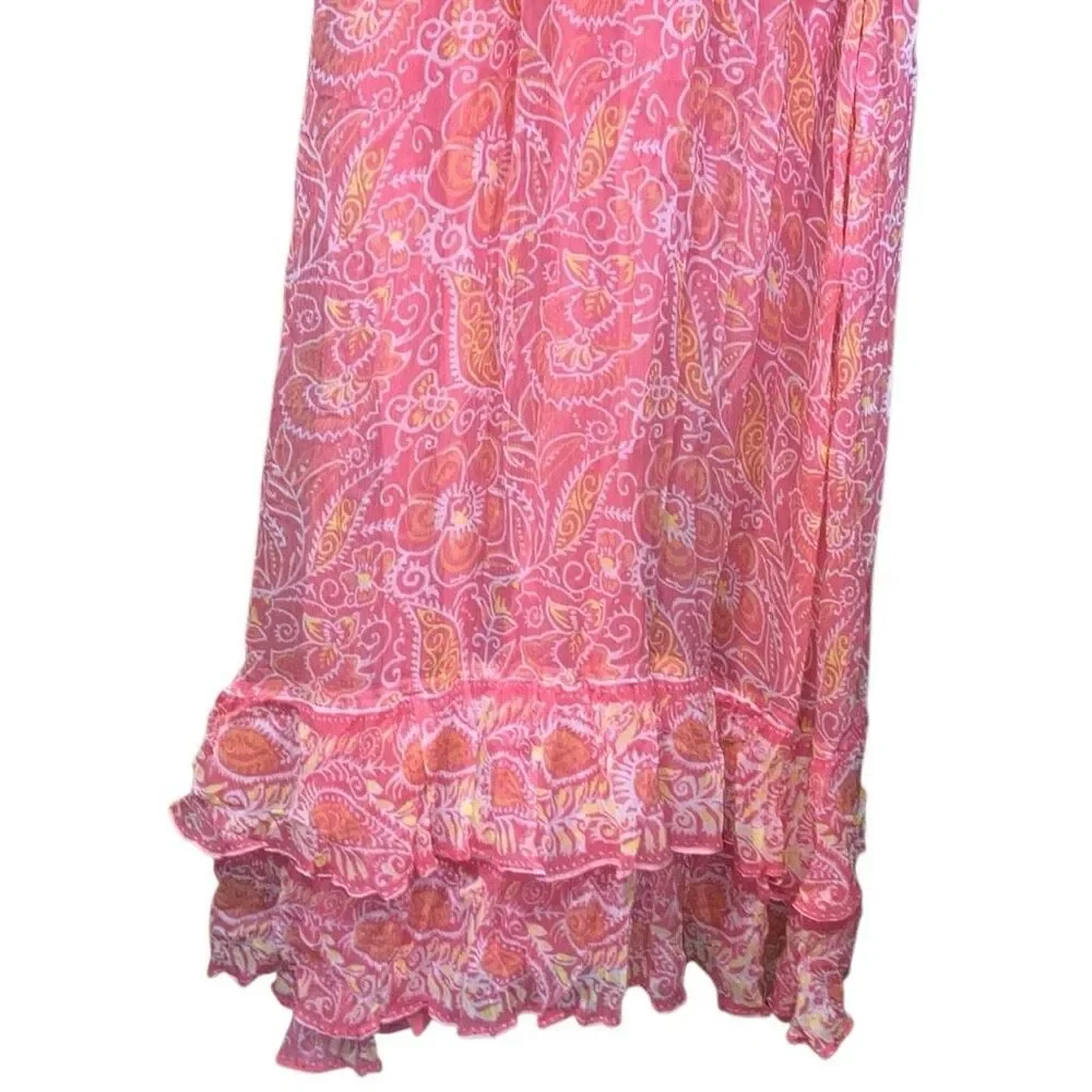 Cleobella FLORAL BLOSSOM Paisley PRINT HANNAH MIDI DRESS Small #400